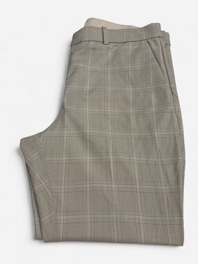 H&M Plaid Dress Pants in Taupe